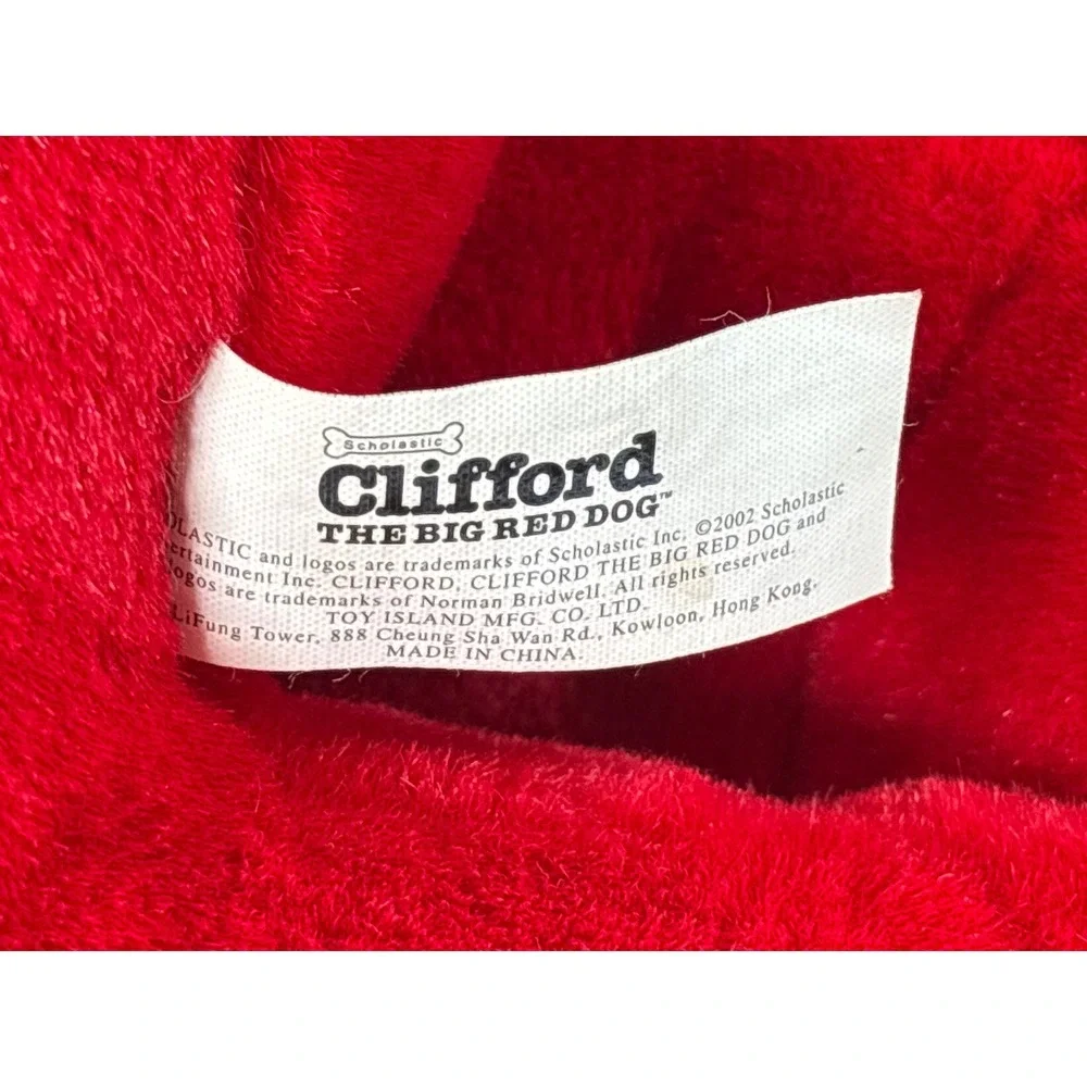 2002 Toy Island Scholastic Clifford Big Red Dog 24in Plush with T-Bone and Cleo